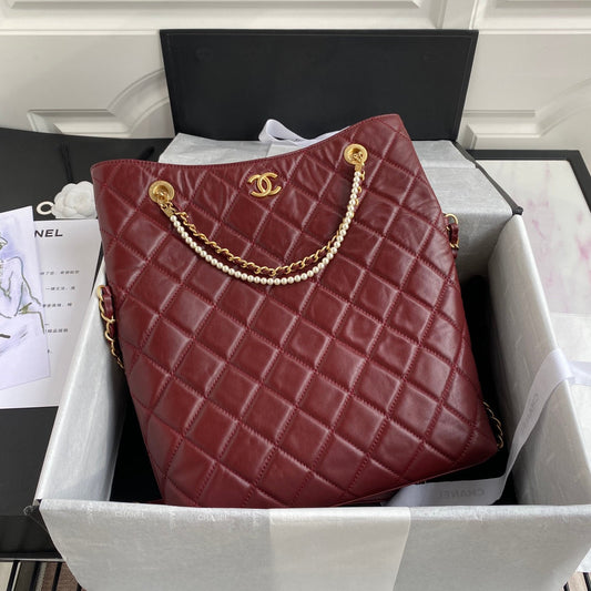 CHNL Quilted Shopping Tote Bag