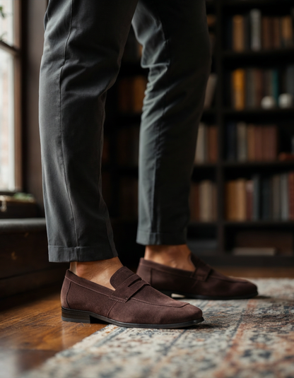All Store Suede Penny Loafers