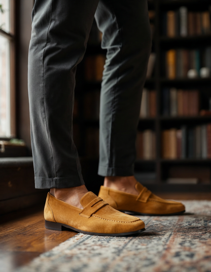 All Store Suede Penny Loafers