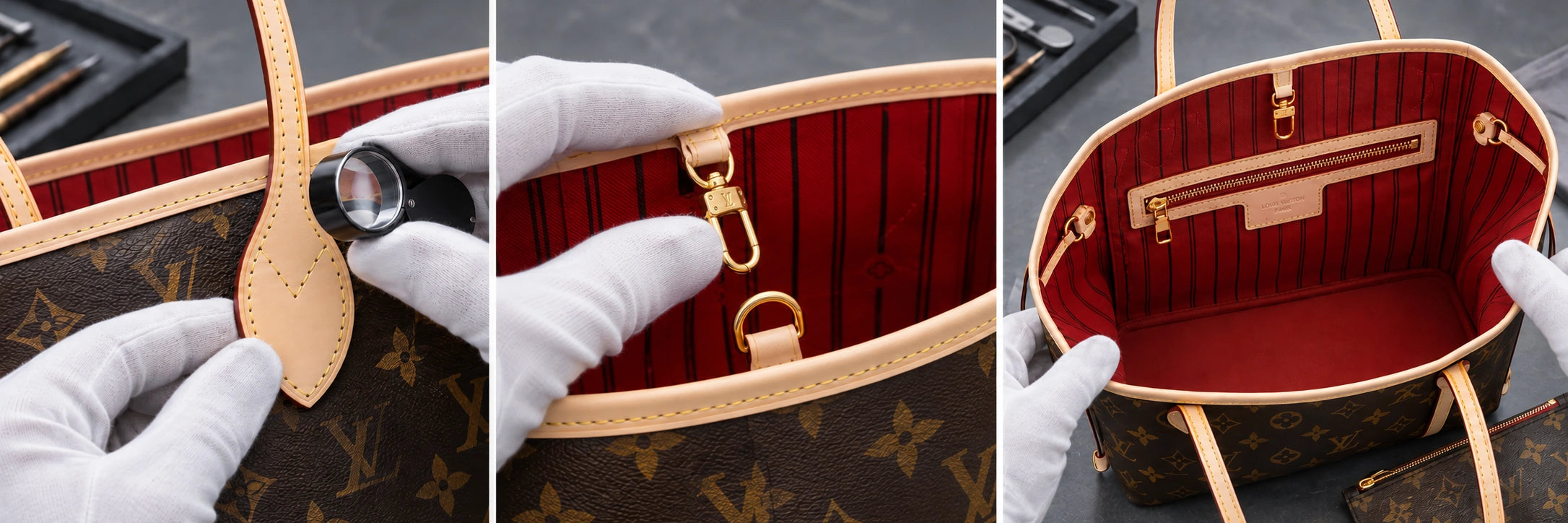 Stitching & structure: a close-up illustration of the inspection process